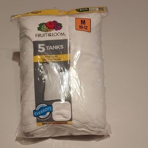 Fruit of the Loom Eversoft White Tanks For Boys